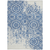 9' X 12' Navy Blue And Ivory Medallion Washable Indoor Outdoor Area Rug