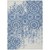 9' X 12' Navy Blue And Ivory Medallion Washable Indoor Outdoor Area Rug