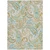 8' X 10' Ivory and Gold Paisley Washable Non Skid Indoor Outdoor Area Rug
