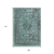 9' X 12' Teal Blue And Turquoise Medallion Washable Indoor Outdoor Area Rug