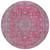 8' Pink And Lavender Round Medallion Washable Indoor Outdoor Area Rug