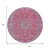 8' Pink And Lavender Round Medallion Washable Indoor Outdoor Area Rug