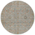 8' Taupe Terra Cotta And Tan Round Floral Washable Indoor Outdoor Area Rug