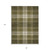 8' X 10' Olive Green Gold And Brown Plaid Washable Indoor Outdoor Area Rug