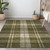 8' X 10' Olive Green Gold And Brown Plaid Washable Indoor Outdoor Area Rug