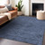 10' X 14' Navy Blue And Charcoal Floral Washable Indoor Outdoor Area Rug - Navy Blue, Charcoal