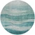 8' Teal Blue And Aqua Round Abstract Washable Indoor Outdoor Area Rug Transitional Style - Teal Blue, Aqua Color