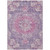 9' X 12' Purple Floral Medallion Washable Indoor Outdoor Area Rug