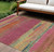 8' X 10' Blush Abstract Washable Indoor Outdoor Area Rug