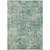8' X 10' Teal Blue And Beige Abstract Washable Indoor Outdoor Area Rug - Teal Blue, Beige