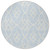 8' Sky Blue And Ivory Round Trellis Washable Indoor Outdoor Area Rug