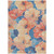 10' X 14' Peach And Blue Floral Washable Indoor Outdoor Area Rug