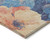 10' X 14' Peach And Blue Floral Washable Indoor Outdoor Area Rug