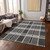10' X 14' Black Gray And Brown Plaid Washable Indoor Outdoor Area Rug