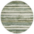 8' Sage And Beige Round Striped Washable Indoor Outdoor Area Rug