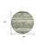 8' Sage And Beige Round Striped Washable Indoor Outdoor Area Rug