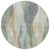 8' Artichoke Green And Gray Round Abstract Washable Indoor Outdoor Area Rug