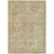 8' X 10' Salmon Fern Green And Beige Floral Medallion Washable Indoor Outdoor Area Rug