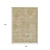 8' X 10' Salmon Fern Green And Beige Floral Medallion Washable Indoor Outdoor Area Rug