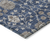 10' X 14' Navy Blue Brown And Beige Floral Washable Indoor Outdoor Area Rug