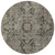 8' Taupe Round Oriental Washable Indoor Outdoor Area Rug
