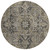 8' Taupe Round Oriental Washable Indoor Outdoor Area Rug