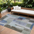 9' X 12' Blue Gray And Charcoal Abstract Washable Indoor Outdoor Area Rug