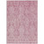 8' X 10' Pink And Ivory Damask Washable Indoor Outdoor Area Rug - Pink, Ivory