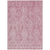 8' X 10' Pink And Ivory Damask Washable Indoor Outdoor Area Rug