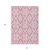 10' X 14' Pink And Ivory Trellis Washable Indoor Outdoor Area Rug