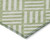 8' Artichoke Green And Ivory Round Geometric Washable Indoor Outdoor Area Rug
