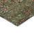 8' X 10' Fern Green Brown And Red Floral Washable Indoor Outdoor Area Rug
