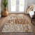 10' X 14' Orange And Ivory Abstract Washable Indoor Outdoor Area Rug Transitional Style - Orange, Ivory Color