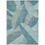 8' X 10' Teal Blue Gray And Ivory Floral Washable Indoor Outdoor Area Rug