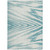 10' X 14' Teal Blue And Ivory Abstract Washable Indoor Outdoor Area Rug Transitional Style - Teal Blue, Ivory Color