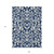 9' X 12' Navy Blue And Ivory Floral Washable Indoor Outdoor Area Rug