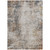 9' X 12' Ivory Blue And Copper Abstract Washable Indoor Outdoor Area Rug