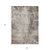9' X 12' Ivory Blue And Copper Abstract Washable Indoor Outdoor Area Rug