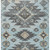 8' X 10' Teal Blue And Charcoal Tribal Washable Indoor Outdoor Area Rug