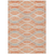 8' X 10' Peach Orange And Gray Abstract Washable Indoor Outdoor Area Rug