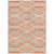 8' X 10' Peach Orange And Gray Abstract Washable Indoor Outdoor Area Rug