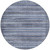 8' Blue And Charcoal Round Striped Washable Indoor Outdoor Area Rug - Blue, Charcoal