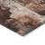 9' X 12' Orange Floral Washable Non Skid Indoor Outdoor Area Rug