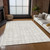 9' X 12' Ivory And Beige Abstract Washable Indoor Outdoor Area Rug