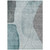 9' X 12' Teal Blue Aqua And Gray Abstract Washable Indoor Outdoor Area Rug - 608219268077