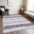 9' X 12' Lavender Purple And Ivory Striped Washable Indoor Outdoor Area Rug