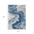 10' X 14' Navy Blue And Silver Abstract Washable Indoor Outdoor Area Rug