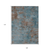 9' X 12' Teal Blue And Brown Abstract Washable Indoor Outdoor Area Rug