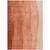 9' X 12' Red Copper And Terra Cotta Ombre Washable Indoor Outdoor Area Rug