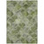 10' X 14' Green Artichoke Green And Gray Abstract Washable Indoor Outdoor Area Rug
